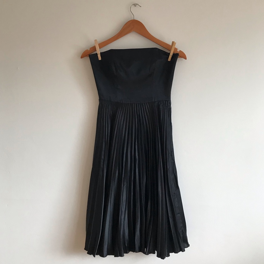 Silk strapless dress